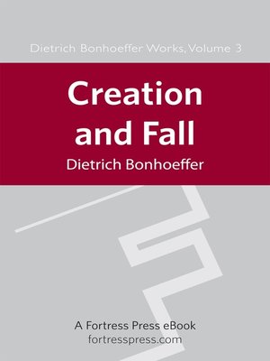 cover image of Creation and Fall DBW Vol 3